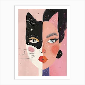 Cat Face Canvas Print Art Print