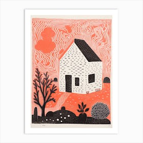 A House In Australia, Abstract Risograph Style 3 Art Print