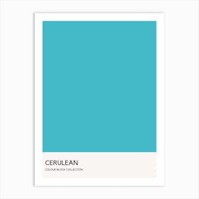 Cerulean Colour Block Poster Art Print