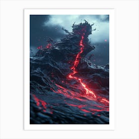 Red Lava Art Print