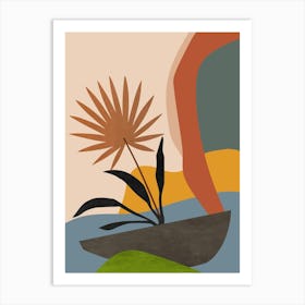 Minimal Tropical Scenery Art Print