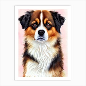 Tibetan Spaniel Watercolour Dog Art Print