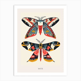 Colourful Insect Illustration Moth 34 Poster Art Print