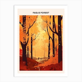 Fagus Forest Midcentury Travel Poster Art Print