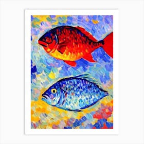 Giant Ocean Sunfish II Matisse Inspired Art Print