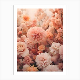 Peach Roses Art Print