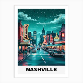 Nashville Night Art Print