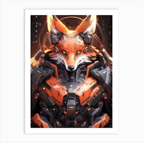Futuristic Fox 1 Art Print
