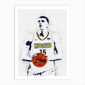 Nikola Jokic Denver Nuggets Art Print