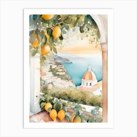 Lemons On The Balcony Art Print