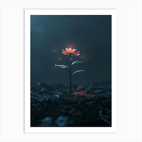 Flower In The Dark 73 Art Print