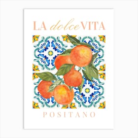 Lemon Amalfi Coast Tile Print 2 Art Print