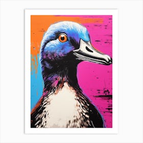 Andy Warhol Style Bird Canvasback 2 Art Print