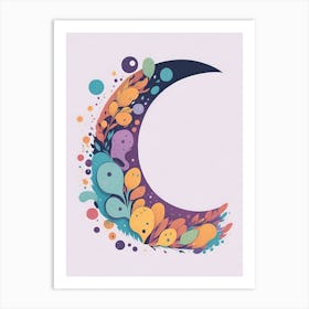 Colorful Letter C Illustration 43 Art Print