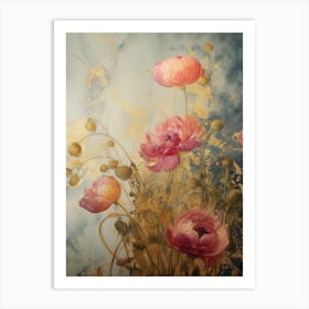 Vintage Poppies Art Print