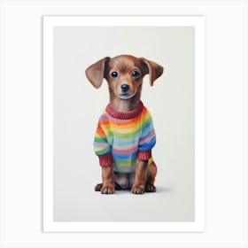 Baby Animal Wearing Sweater Puppy 5 Art Print