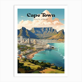 Cape Town South Africa 4 Travel Poster 3 4 Resize Art Print