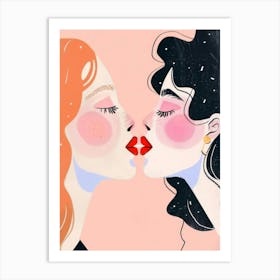 Two Women Kissing 24 Art Print