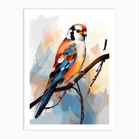 Bird Painting Collage American Kestrel 2 Art Print