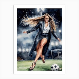 Soccer Player Art Print