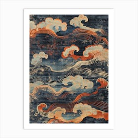 Waves In The Sky 3 Art Print