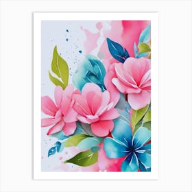 Watercolor Flowers 9 Art Print