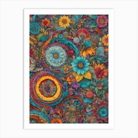 Colorful Flowers 4 Art Print