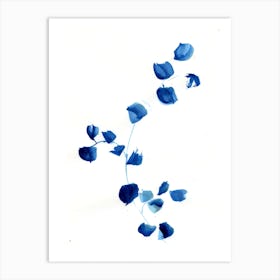 Blue Sprig Art Print