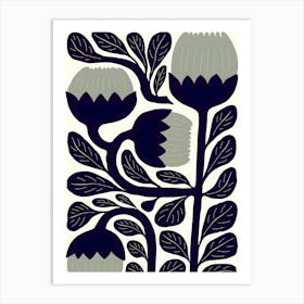 Henri Matisse Black And White Floral Print Art Print