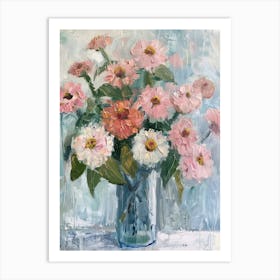 A World Of Flowers Zinnia 3 Painting Art Print