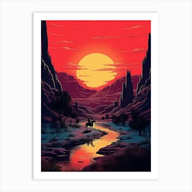 Sunset In The Desert 8 Art Print