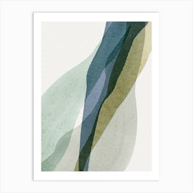 Blue and Green Abstract Art Print