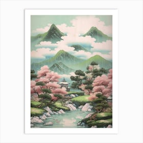 Mount Azuma In Fukushima Japanese Landscape 6 Art Print