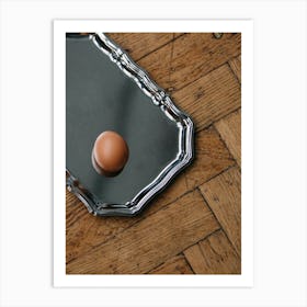 Silver Egg Tray Art Print