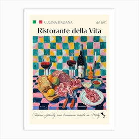 Ristorante Della Vita Trattoria Italian Poster Food Kitchen Art Print