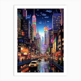 New York Pixel Art 1 Art Print