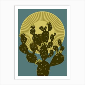 Cactus Blue Art Print