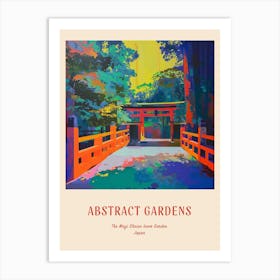 Colourful Gardens The Meiji Shrine Inner Garden Japan 2 Red Poster Art Print