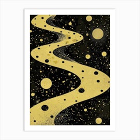 Gold Spirals Art Print