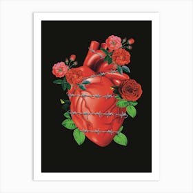 Heart Of Roses Art Print