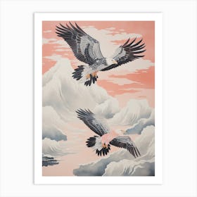 Vintage Japanese Inspired Bird Print Eagle 1 Art Print