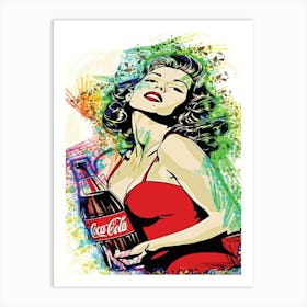 Coca Cola Girl Art Print