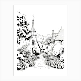 Black And White Garden Art Print