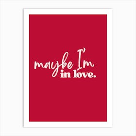 Maybe Red Art Print