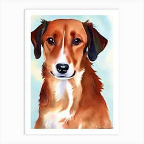 Dachshund Watercolour Dog Art Print