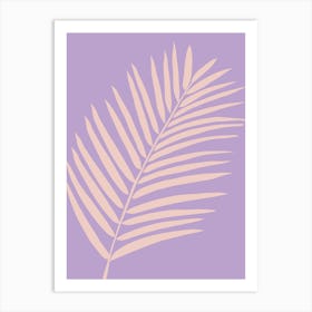 Tropical Palm Leaf Purple Art Print