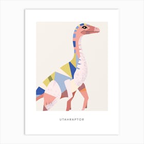 Nursery Dinosaur Art Utahraptor 1 Poster Art Print