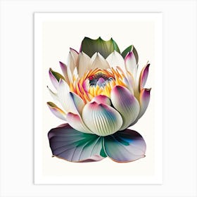 Giant Lotus Decoupage 2 Art Print