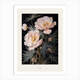 Flower Illustration Peony 1 Poster Art Print