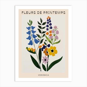 Spring Floral French Poster  Veronica 1 Art Print